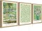 Summer Framed Grass Wall Decor Canvas Set of 3, Matisse Wall Art Framed Prints, Mid Century Modern Art, Van Gogh Morris Floral Botanical Wall Decor for Living Room, Bathroom, Bedroom, 12x16